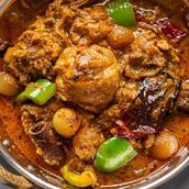 Chicken Kadai with 2 Pieces Bread