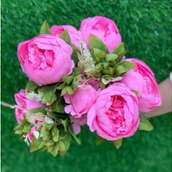 Pink Artificial Piony