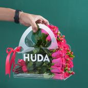 Natural Acrylic Flower Arrangement Bag 500006