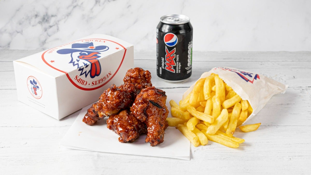 BBQ Wings Meal (6 Pieces)