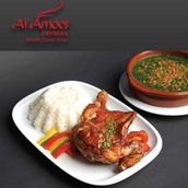 Half Roasted Chicken With Molokhia