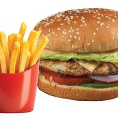 Grilled Fish Burger and Chips