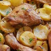 Oven Baked Potato With Chicken