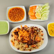 Fresh Afghani Pulao with Half Chicken Charcoal
