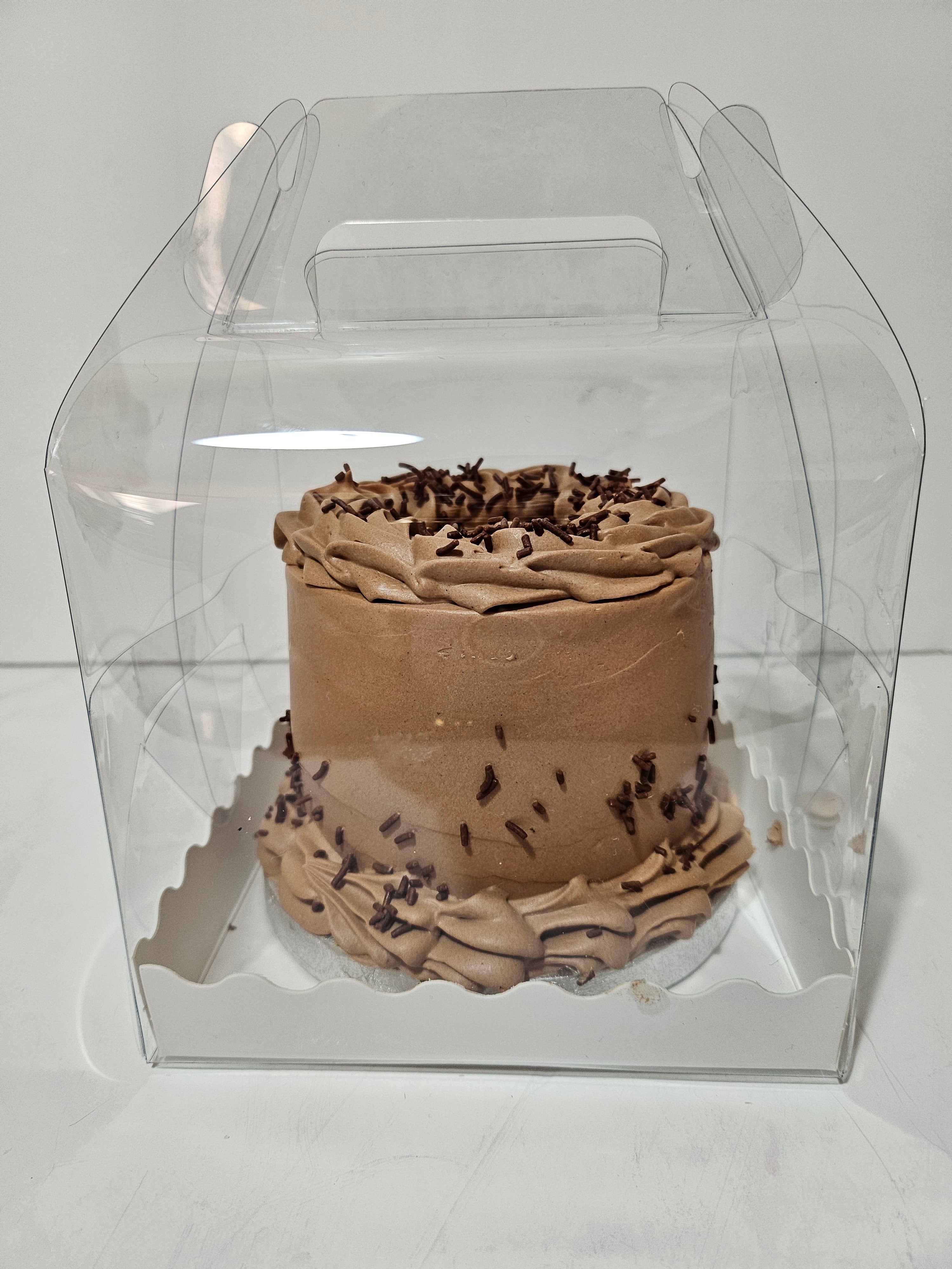 4" round Double chocolate birthday cake- Serves 4