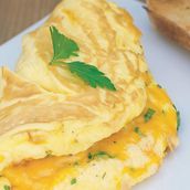 Cheese Omelette On Toast