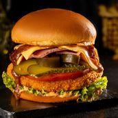 Chicken burger Cordon bleu