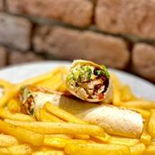 Chicken Wrap With Fries