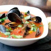 Boiled Mussels with Soup