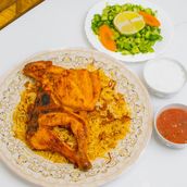 Chicken Charcoal With Afghani Rice Half Chicken