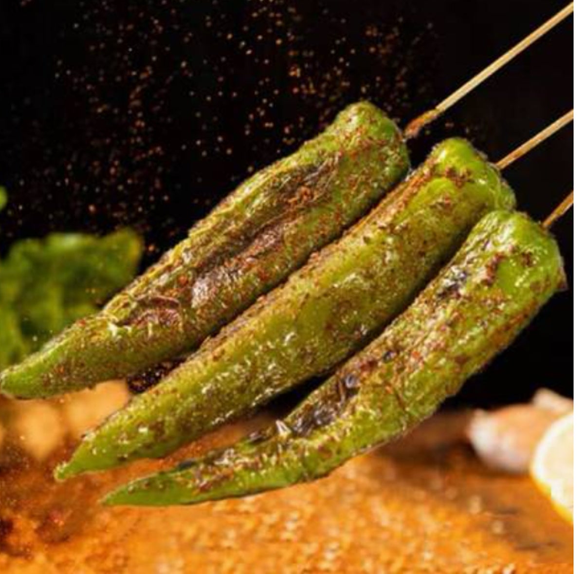 Green Pepper Skewe