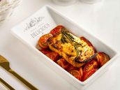 Baked feta cheese and cherry tomatoes