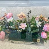 Acrylic Bag With Artificial Flowers