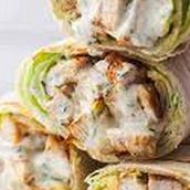 Green Garlicky Chicken Wrap