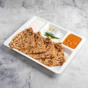 Alu with Palak Paratha