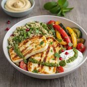 Grilled Halloumi Bowl.