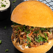Beef Shawarma Kaiser Sandwich