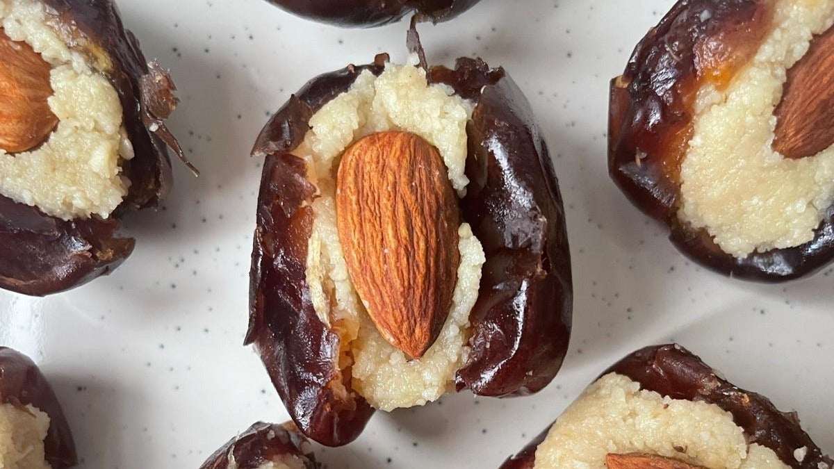 Healthy Marzipan Filled Dates