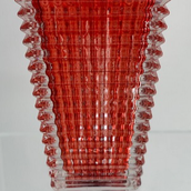 Thick Glass Vase Red