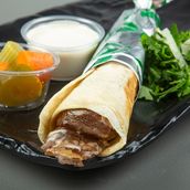 Beef Shawarma with Hummus