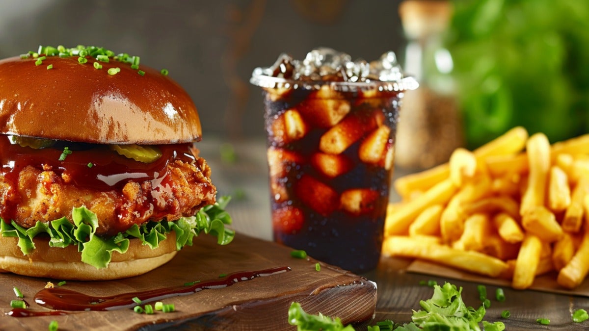 BBQ Chicken Burger Meal