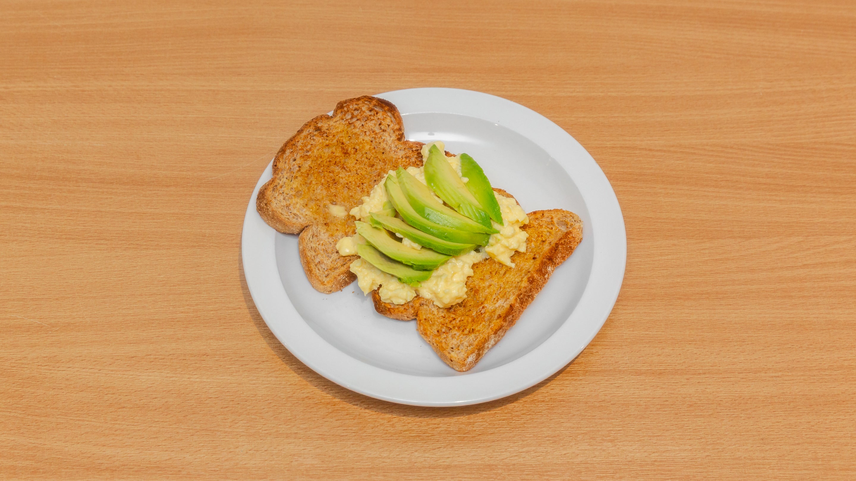 Avocado, Scrambled Egg and Toast