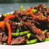 Beef Chilli Fry With Fried Rice