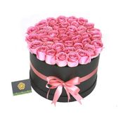 40 Pink Roses Box