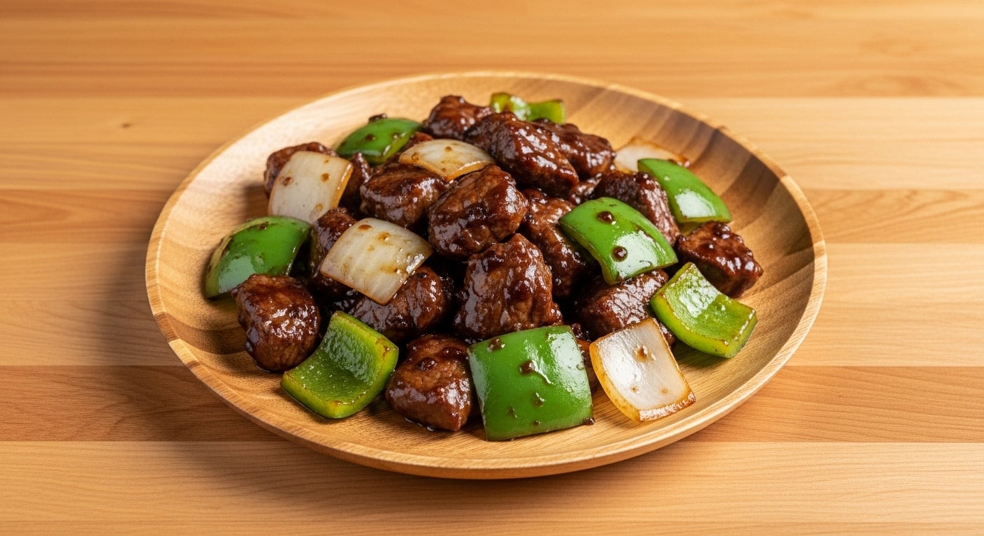 Beef in Black Bean Sauce.