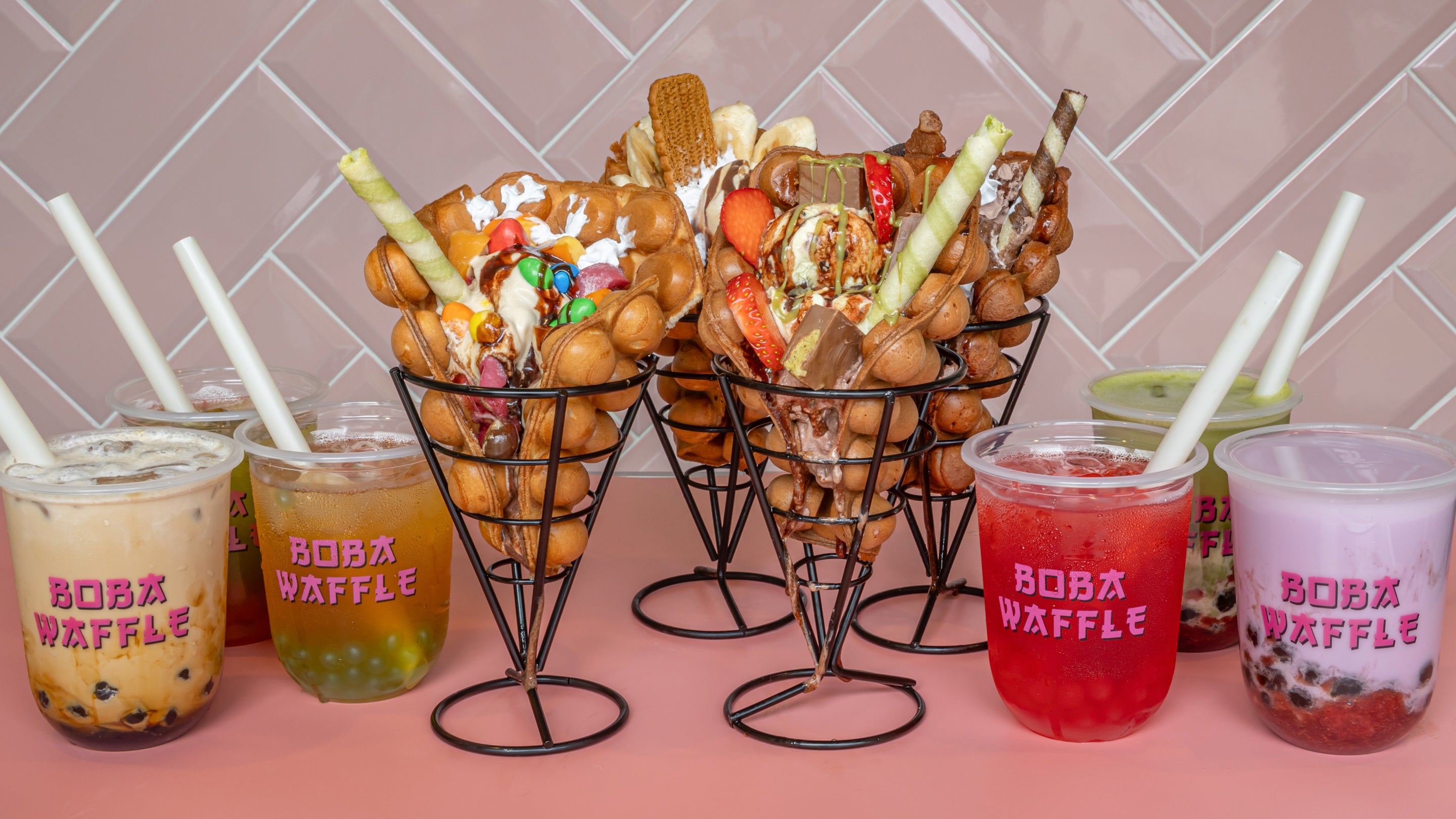 Cherry Boba Waffle