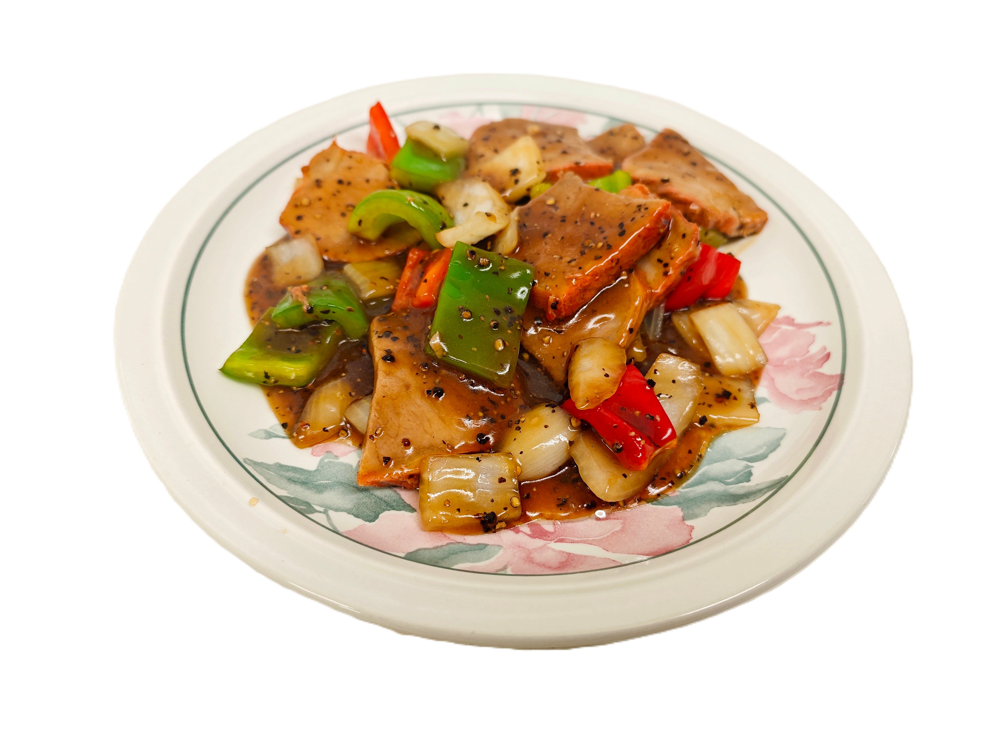 Roast Pork in Black Pepper Sauce