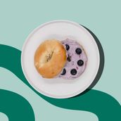 Blueberry Cream Cheese Bagel