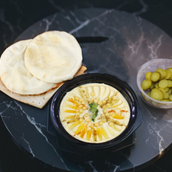 Hummus, Mutabal, and Labneh