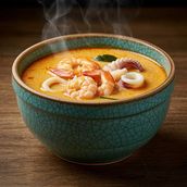 Creamy Tom Yum Seafood Soup