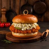 Kingdom's Garlicy Crispy Burger