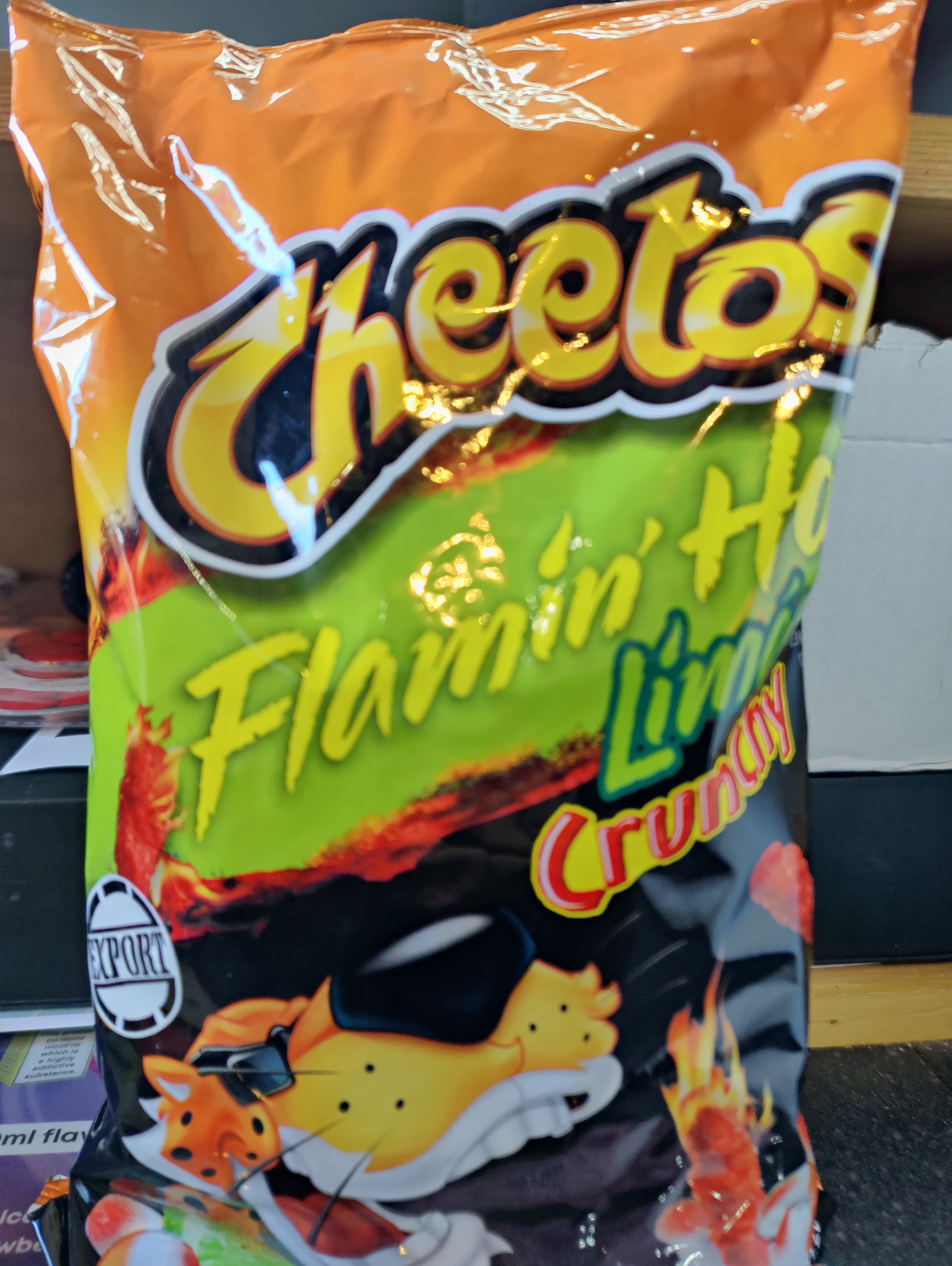 Cheetos flaming lemon crunchy