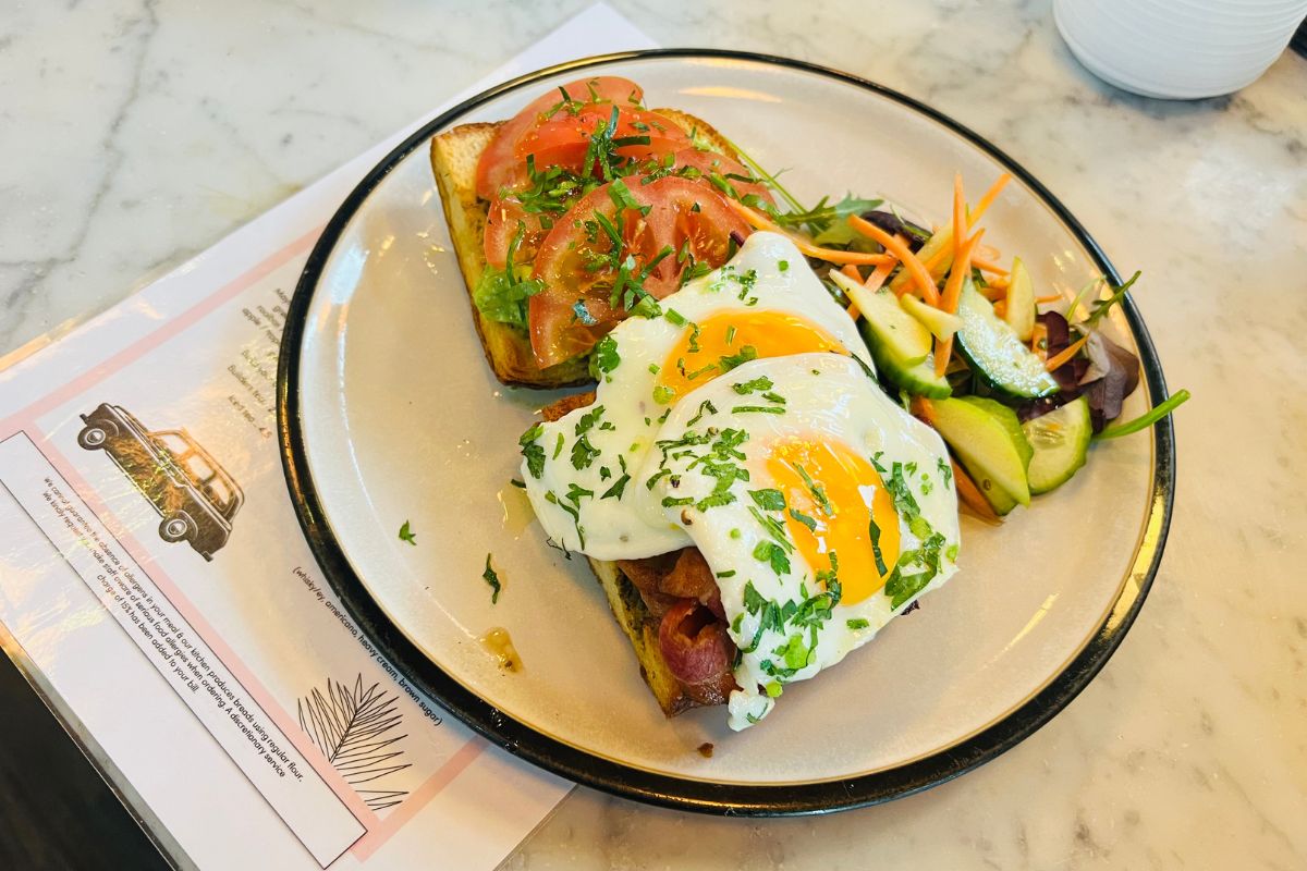 Bacon & Fried Egg Focaccia