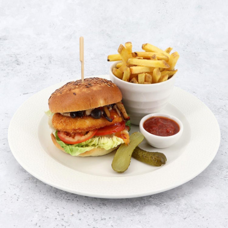 CRISPY HALLOUMI BURGER (V)