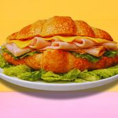 Turkey Cheese croissant sandwich