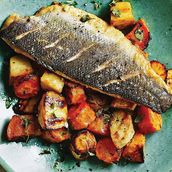 Sea Bass With Lemon, Oil And Potatoes