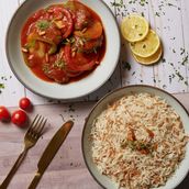 Baked kafta w potato