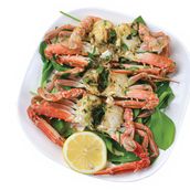 Crab Plate With Lemon & Garlic
