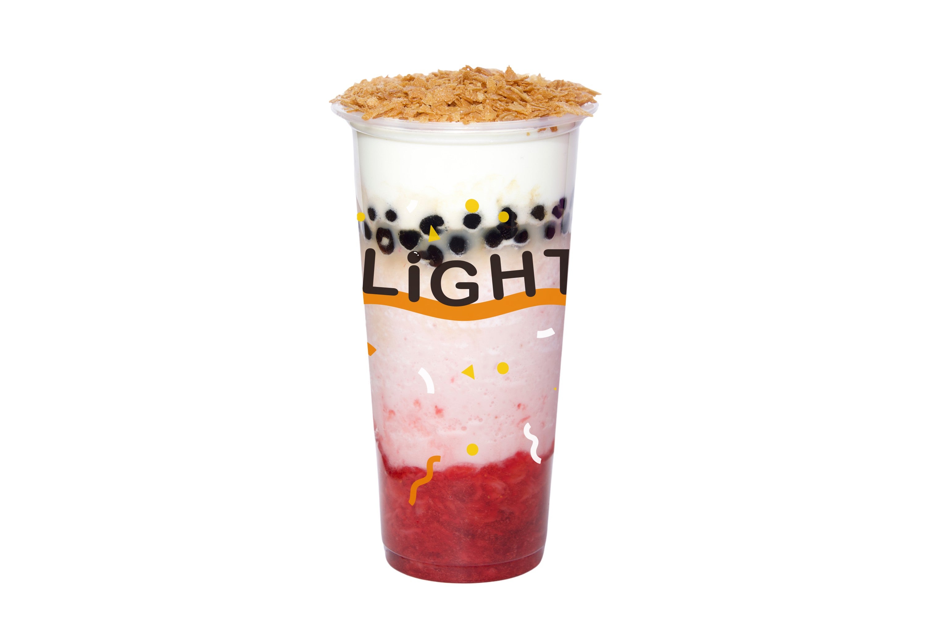 Strawberry Crunchie Milk Tea Smoothie 脆脆草莓奶茶冰沙