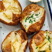 Plain baked potatoes