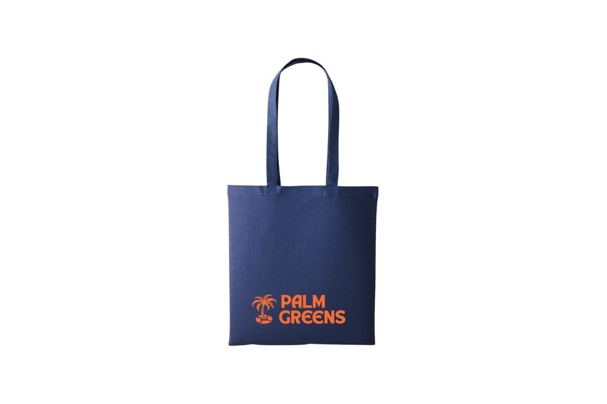 Palm Greens Tote - Navy / Orange