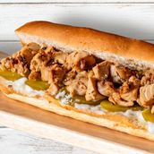 Lebanese grilled chicken baguette