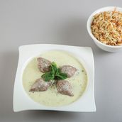 Kebbeh With Yoghurt and Rice