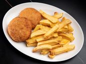 Fish Cake And Chips (2 pcs)