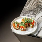Bruschetta with salmon