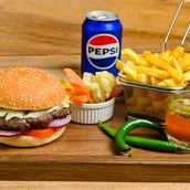 Grilled Beef Burger Meal